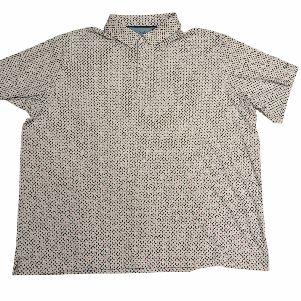 WALTER HAGEN P11 B&T PRINT POLO MENS 3X POOLSIDE CONVO WHITE Golf Athletic